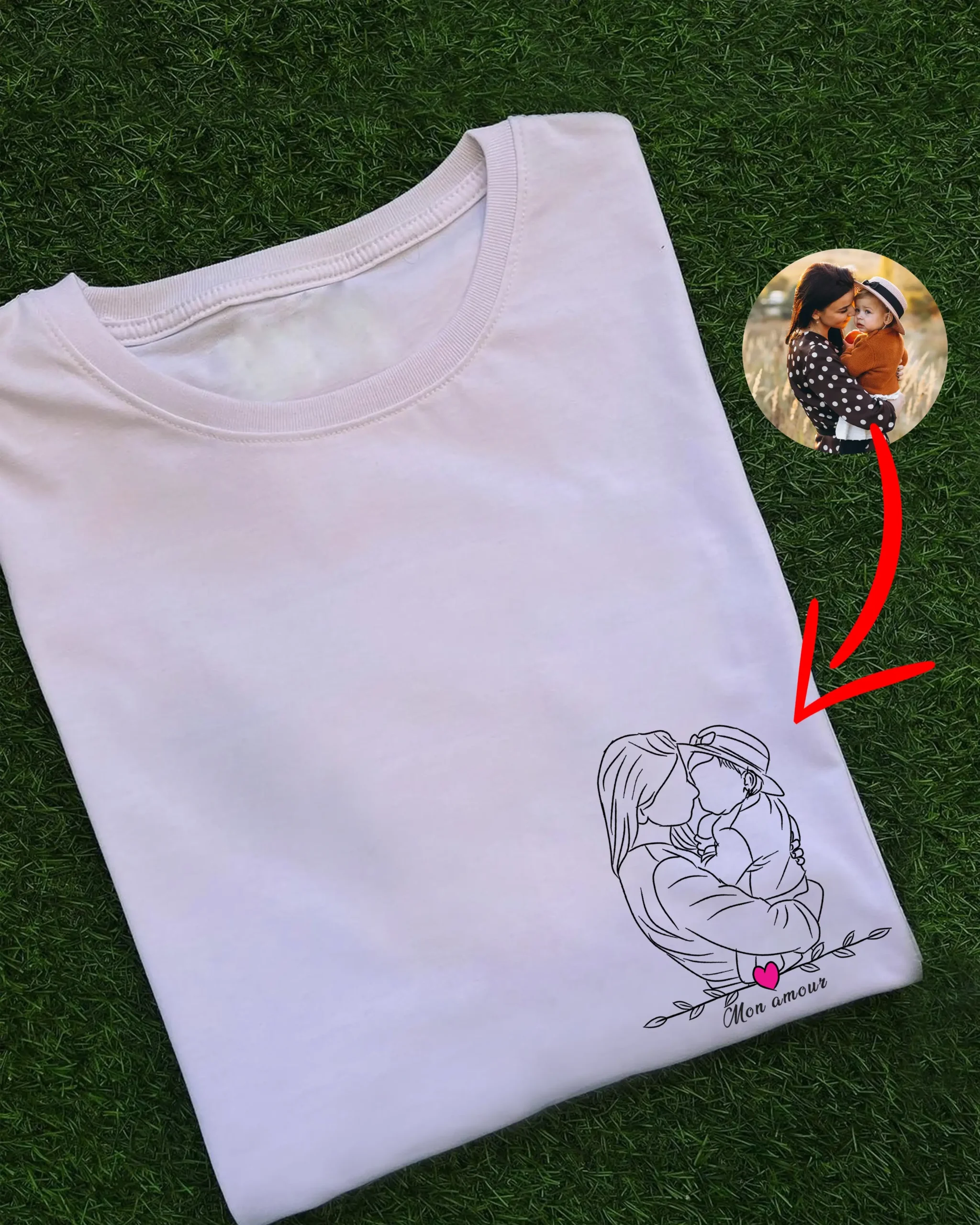 T-shirt avec dessin personnalisé