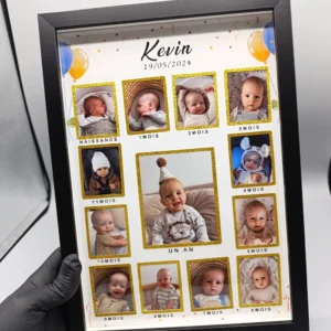 Tableau d'anniversaire personnalisé – avec photos de 1 an ou de tout âge