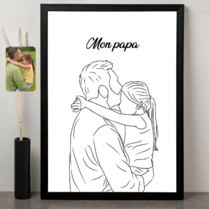 Tableau dessin au trait personnalisé