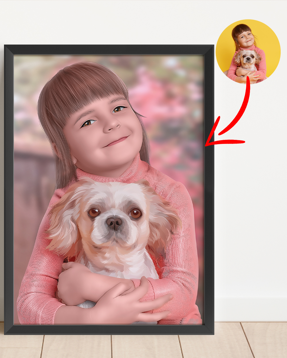Portrait dessin personnalisé réaliste (Tableau)