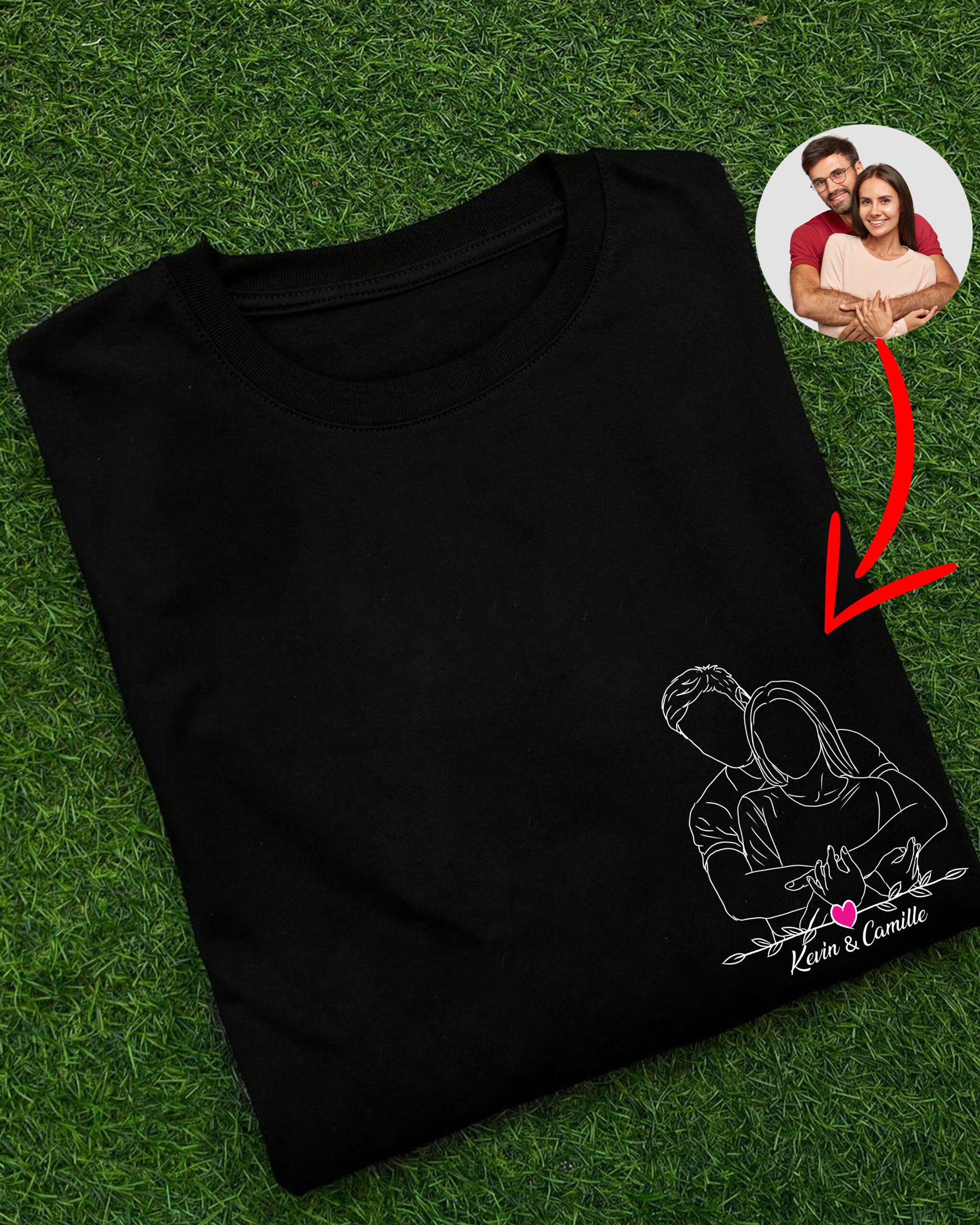 T-shirt avec dessin personnalisé – Image 2
