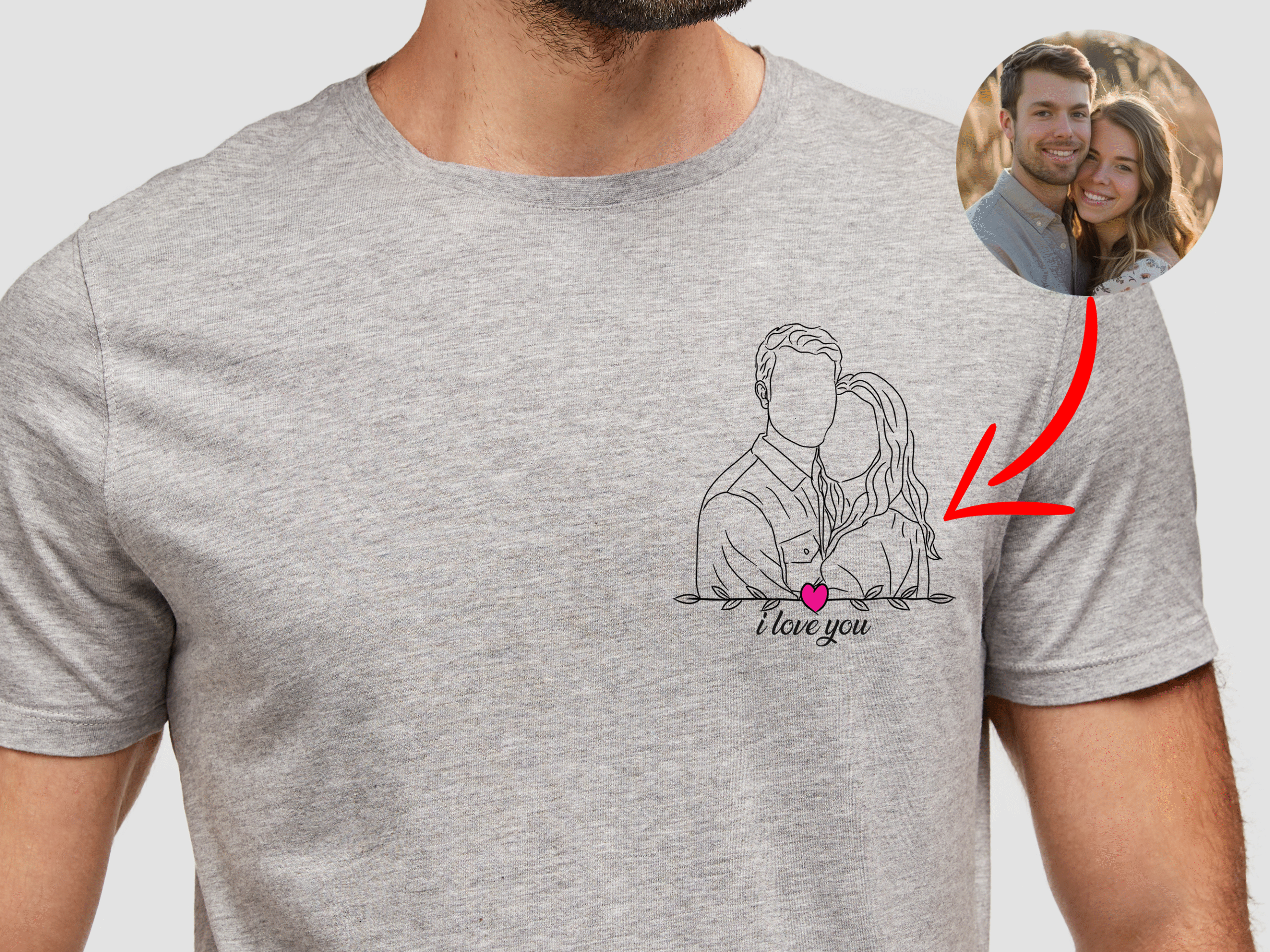 T-shirt avec dessin personnalisé – Image 3