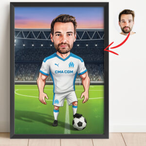 Caricature de footballeur personnalisée