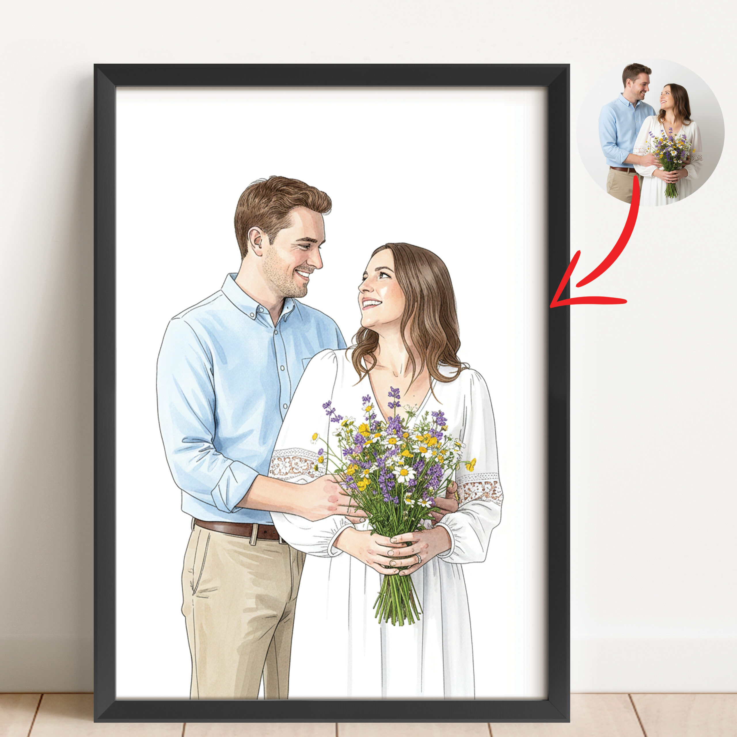 Dessin aquarelle personnalisé – Image 4