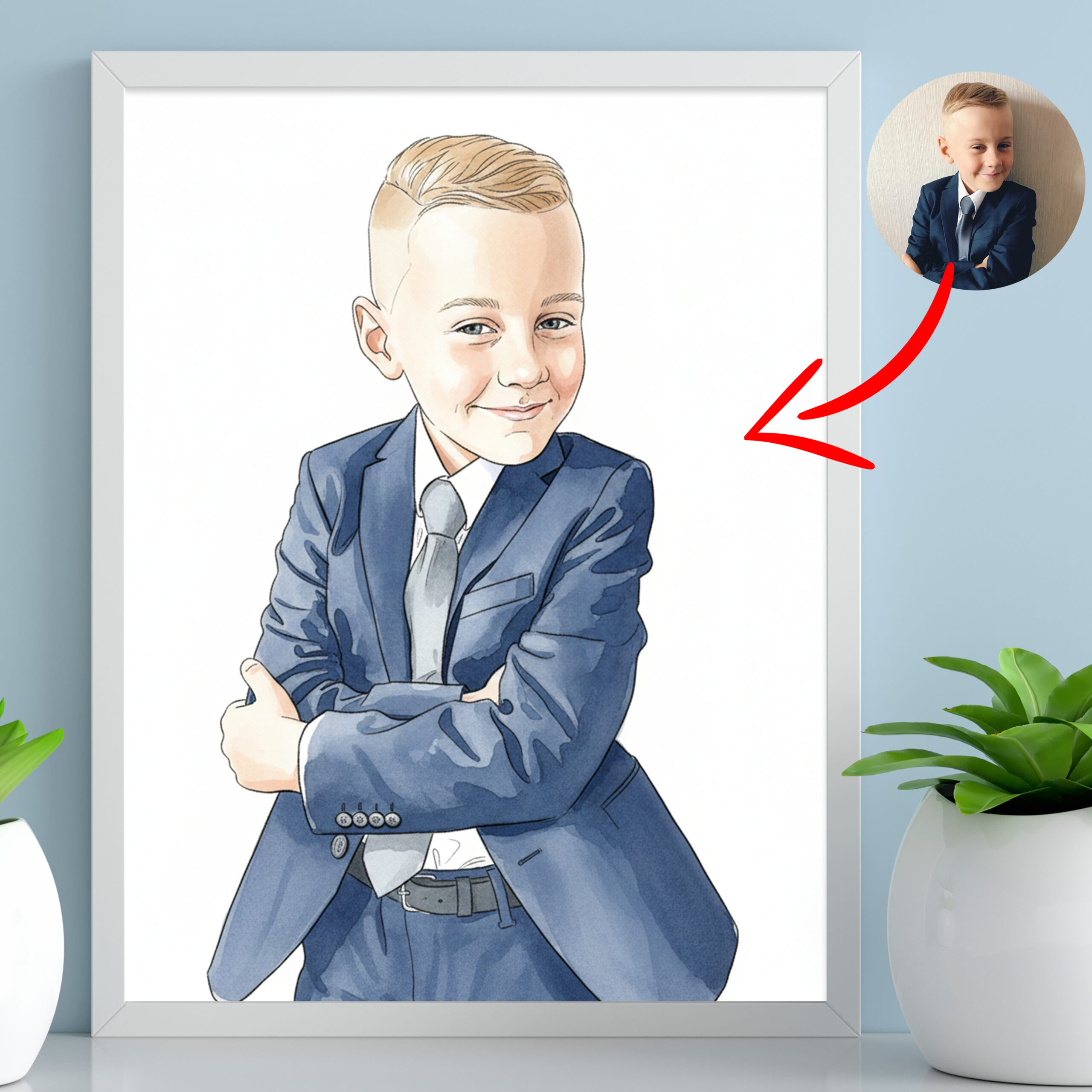 Dessin aquarelle personnalisé – Image 2