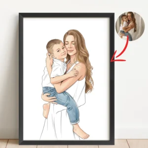 Dessin aquarelle personnalisé
