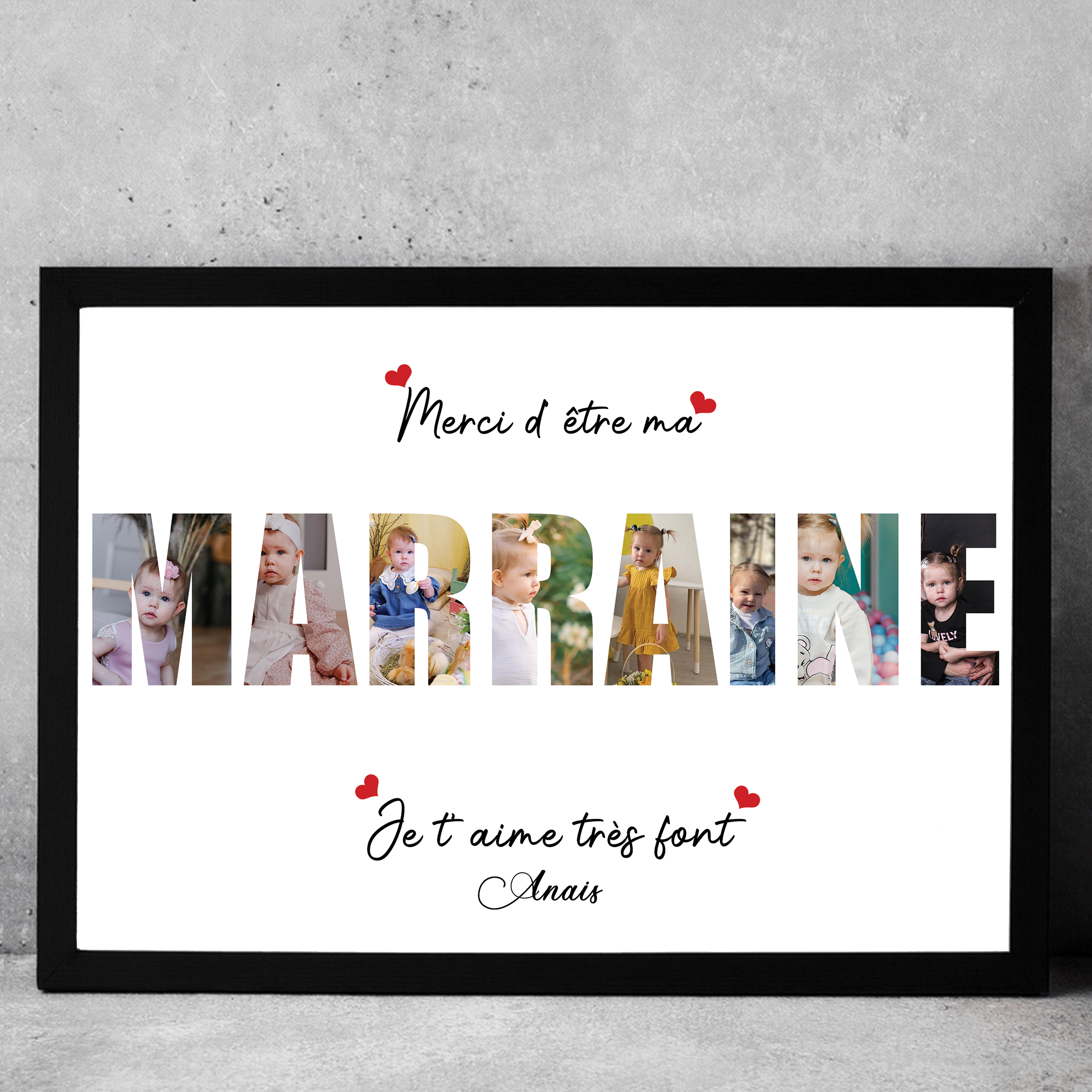 Tableau personnalisé marraine – Image 4