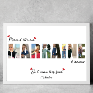 Tableau personnalisé marraine